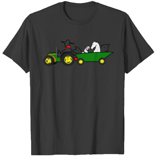 Discover farmer gardener gardening scarecrow tractor35 T-shirt