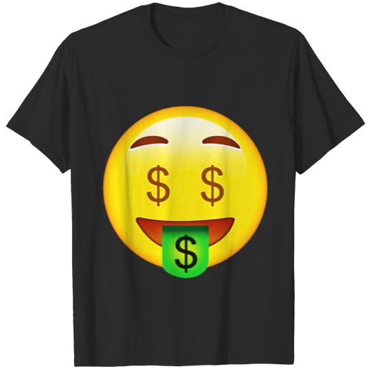 Discover Money Mouth Face E-moji shirt -Funny E-moji gifts T-shirt