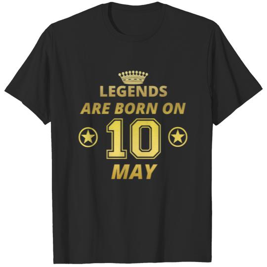 Discover legends born geschenk geburtstag MAY 10 T-shirt