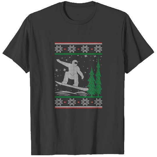 Snowboarding Christmas T-shirt