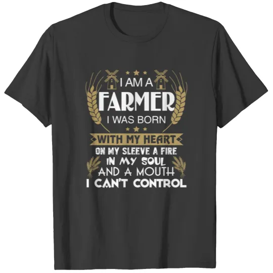 I Am A Farmer With My Heart On My Sleeve T Shirt T-shirt