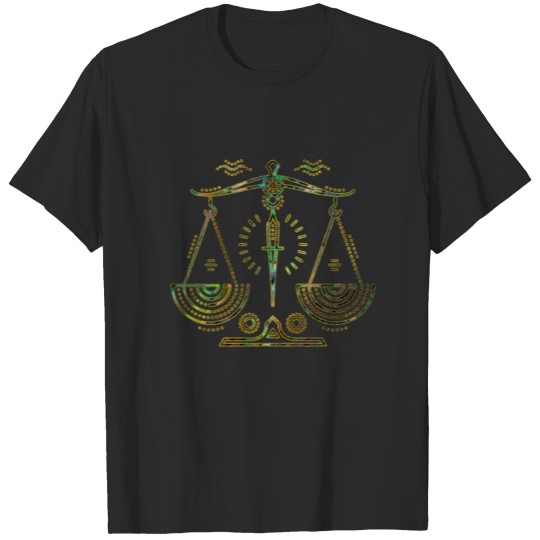 Libra Zodiac Gold T-shirt