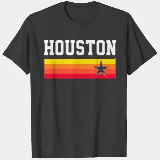 Houston Baseball Throwback Astro Vintage Stripes T-shirt