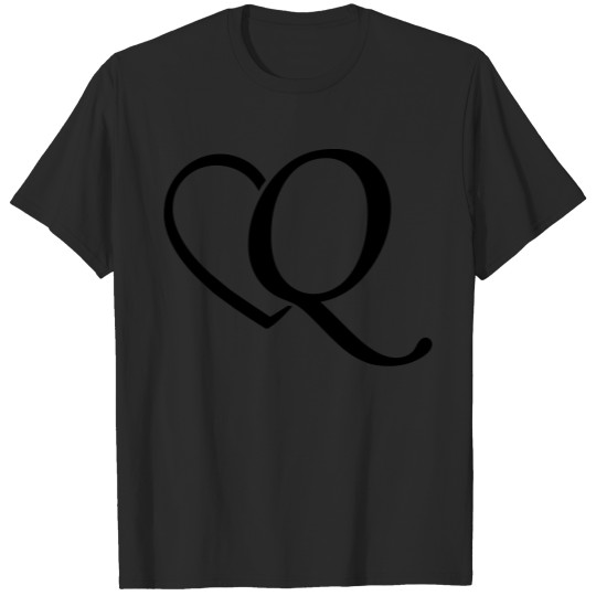 Discover Heart Letter Q T-shirt