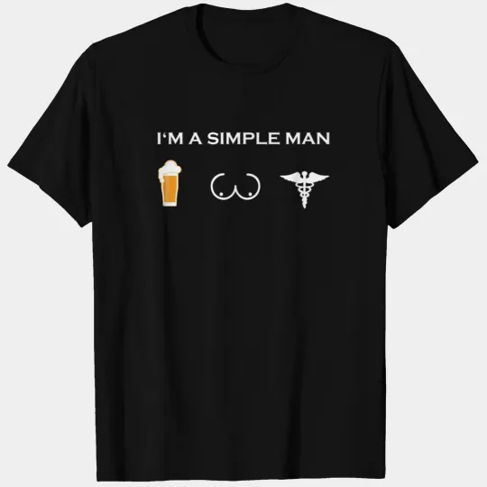 simple man like boobs bier beer titten Altenpflege T-shirt