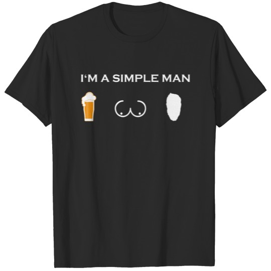 Discover simple man like boobs bier beer titten Bart beard T-shirt