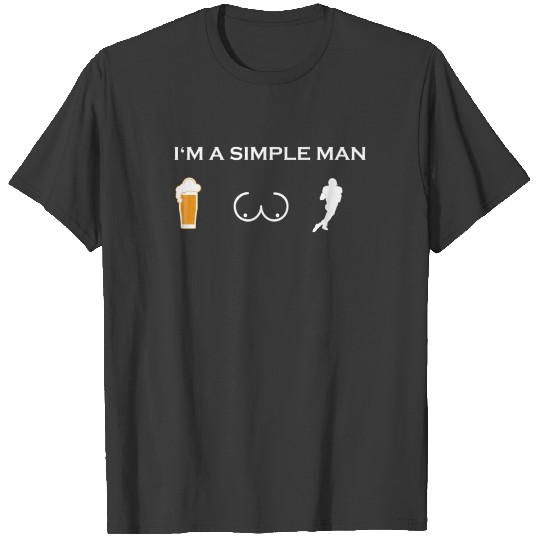 Discover simple man like boobs bier beer titten football to T-shirt