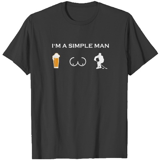 Discover simple man like boobs bier beer titten hockey ice T-shirt