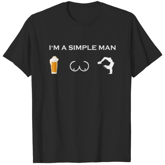 Discover simple man like boobs bier beer titten yoga medita T-shirt
