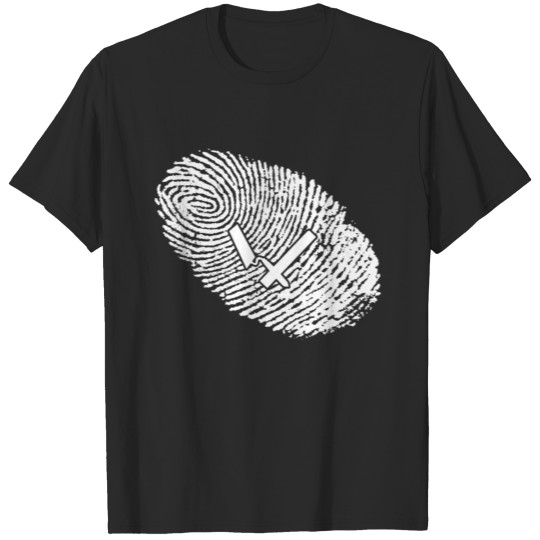 Discover fingerabdruck dna dns geschenk Fliesenleger T-shirt