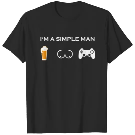Discover simple man like boobs bier beer titten gaming game T-shirt