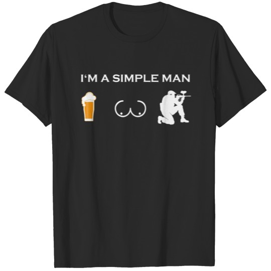 Discover simple man like boobs bier beer titten paintball p T-shirt