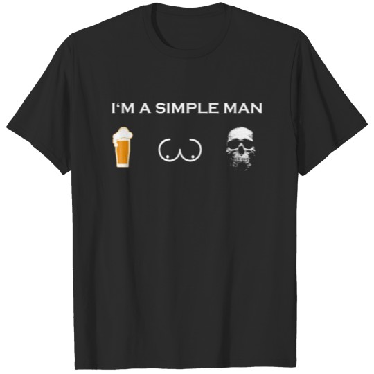 Discover simple man like boobs bier beer titten skull toten T-shirt