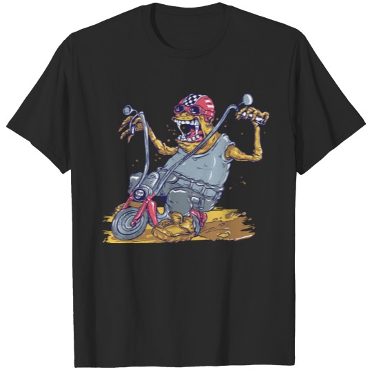 Discover Monster On Bike T-shirt