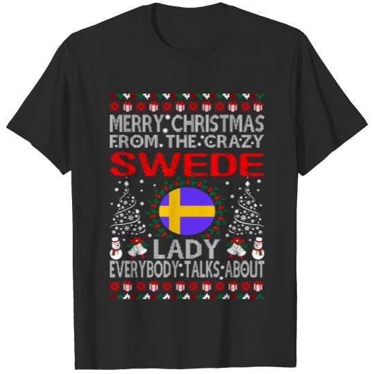 Discover Merry Christmas From Swede Lady Ugly Sweater Shirt T-shirt