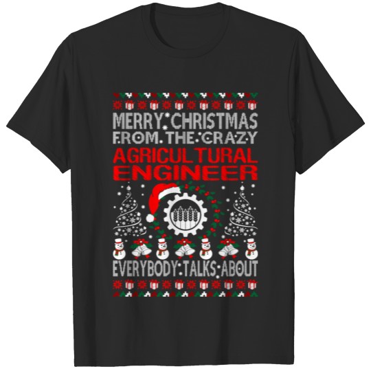 Discover Merry Christmas From Agricultural Engineer Ugly T-shirt