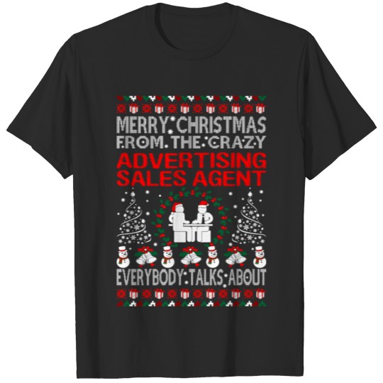 Discover Merry Christmas Advertising Sales Agent Ugly Shirt T-shirt