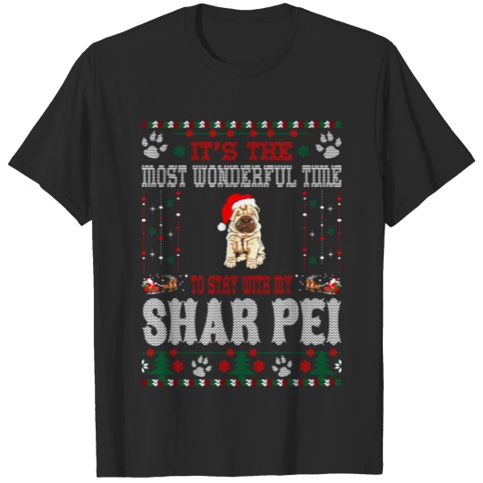 Discover Wonderful Time With Shar Pei Christmas Ugly Shirt T-shirt