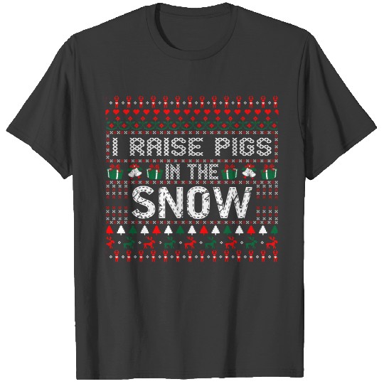 Discover I Raise Pigs In The Snow Christmas Ugly Sweater T-shirt