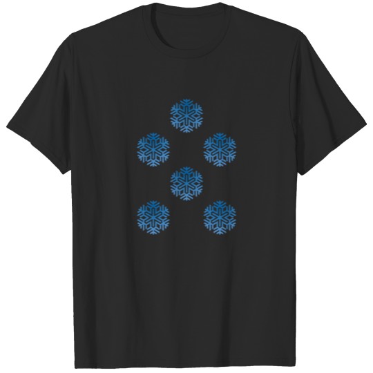 Discover Snowflakes, blue T-shirt