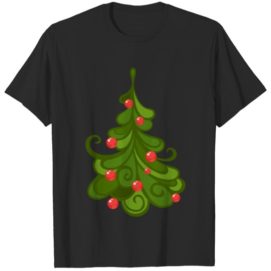 Discover Christmas tree funny spruce New Year vector image T-shirt