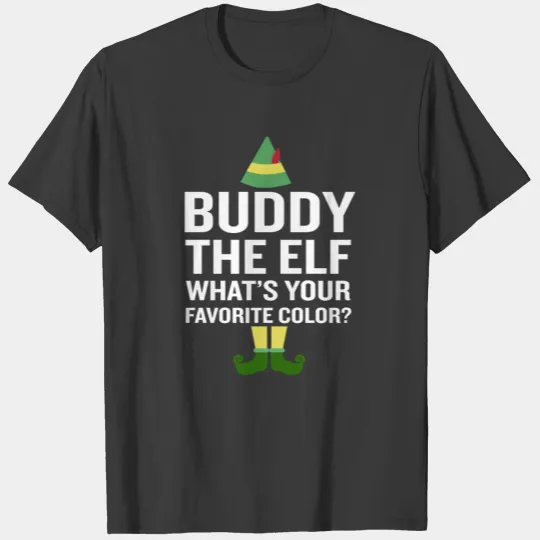 Buddy The Elf Favourite Colour Funny Christmas T-shirt