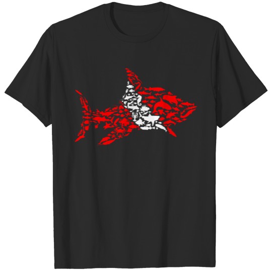 Discover SHARK FLAG Diving/Tauchen/busseig/Mergulho/Buceo T-shirt