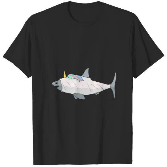 Discover Shark in a unicorn costume - Shark fish lover T-shirt