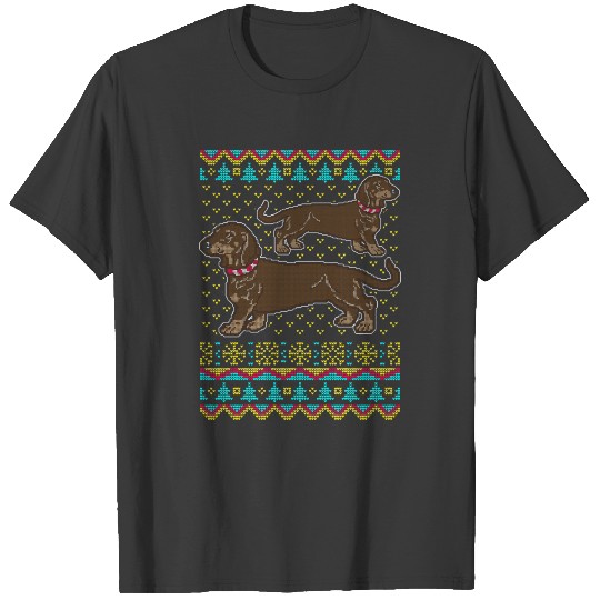 Dachshund Ugly Christmas Sweater Gift T-shirt
