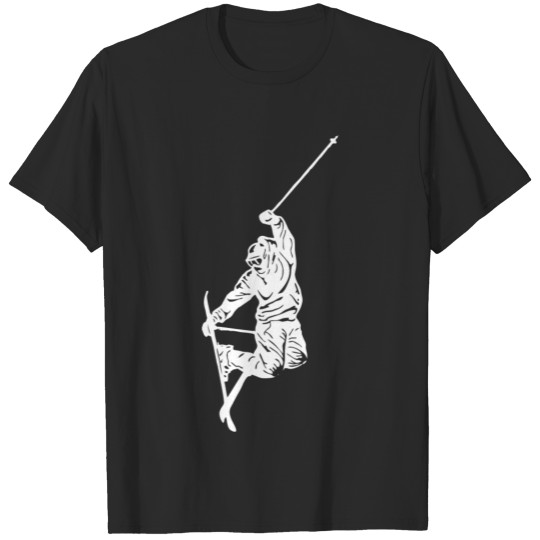 Discover Skiers on the ski slopes in a sporty and fast way T-shirt