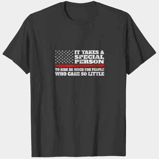 Discover Thin Red Line Firefighter Fireman Saying Gift T-shirt