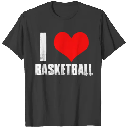 GIFT - I LOVE BASKETBALL RED T-shirt