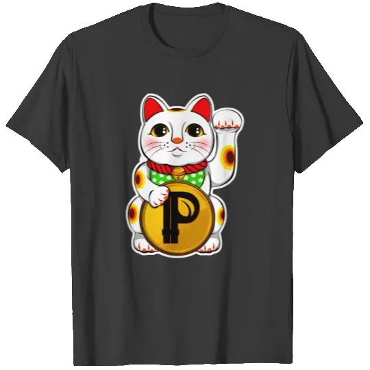 Peercoin Lucky Cat Maneki Neko Peercoin T-Shirt T-shirt