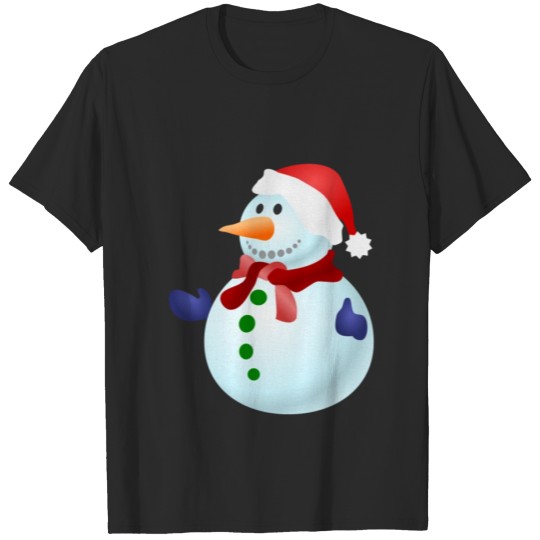 Discover Cute Funny Cute snowman Comic Drawing T-Shirt T-shirt