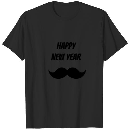 Discover happy new year mustache T-shirt