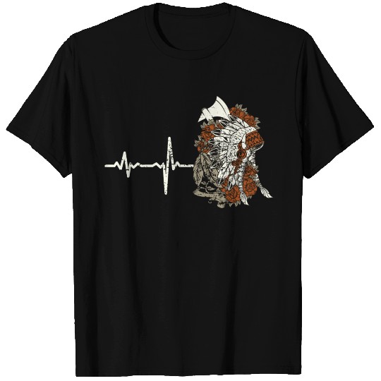 gift heartbeat native american T-shirt