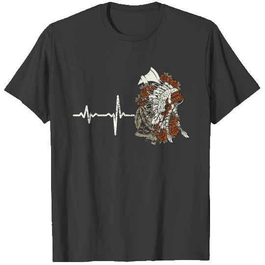 gift heartbeat native american T-shirt