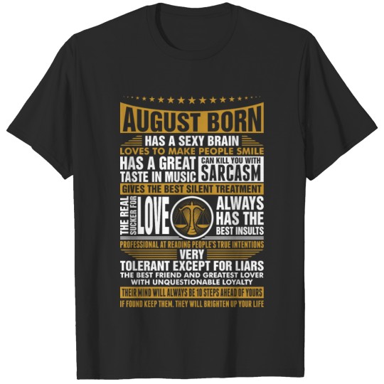 Discover August Libra Born T-shirt