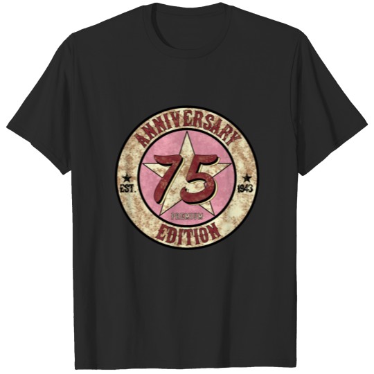 Discover 75th Birthday Anniversary gift present Vintage T-shirt