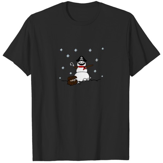 Discover Christmas Pirate Snowman T-shirt