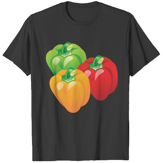 Colorful Pepper Vegetables Image T-shirt