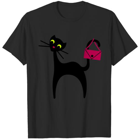 Discover cat with purse T-shirt