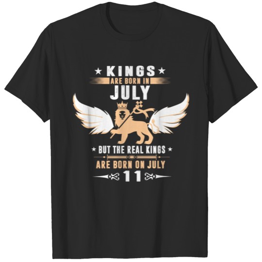 Discover Real Kings Are Born On JULY 11 T-shirt