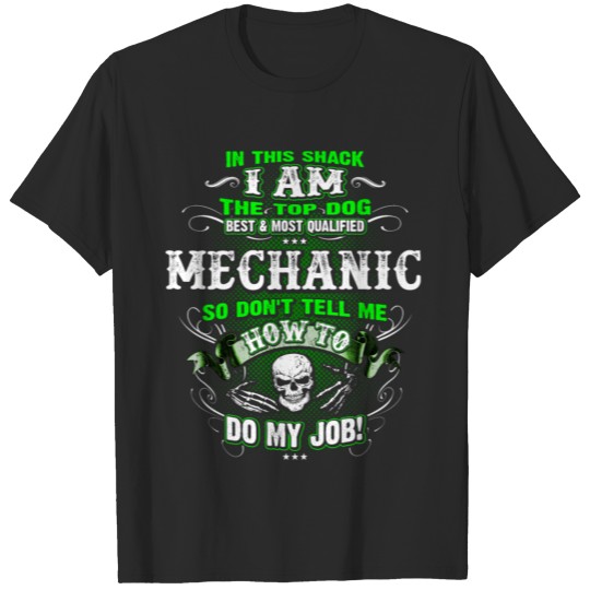 Mechanic Shirts for Men, Job Shirt with Skull T-shirt