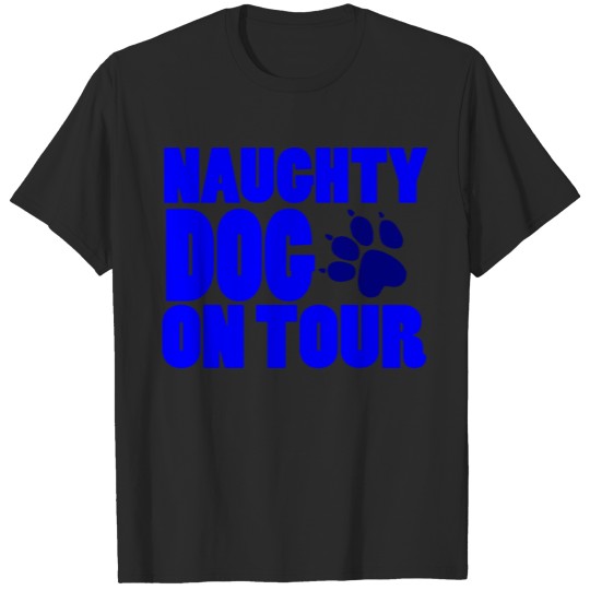 Discover GIFT - NAUGHTY DOG ON TOUR BLUE T-shirt