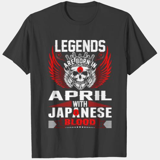 Discover Legends Are Born In April With Japanese Blood T-shirt