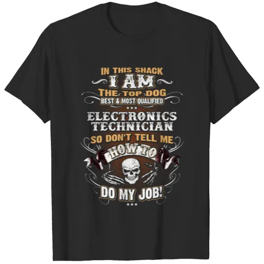 Discover Electronics Technician Shirts for Men, Job, Skull T-shirt