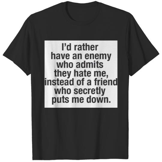 Discover My enemies T-shirt