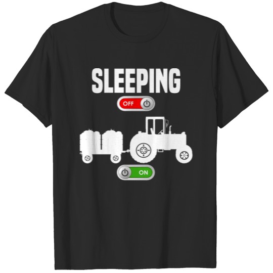 Discover Sleeping OFF Farmer tractor trailer ON gift T-shirt