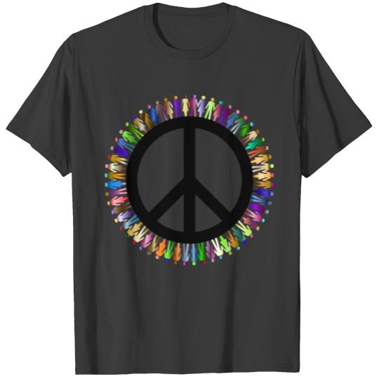 weltfrieden auf erden world peace on earth love166 T-shirt